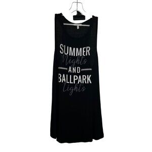 Maurices Women's Summer Nights Graphic Tank Top Black/White Size XS